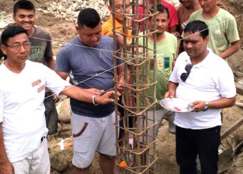 माओवादी नेता दंगालद्वारा जनयुद्ध स्मृति भवन निर्माणको शिलान्यास