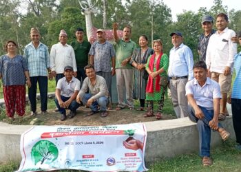 विश्व वातावरण दिवसको अवसरमा सिर्जनशील सा.वनमा वृक्षा रोपण