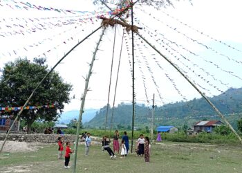 निजगढ-१३ भक्तलाल स्थित परम्परागत संस्कृतिको रक्षा गर्न दशैंमा लिङ्गेपिङ