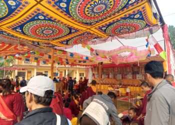 निजगढको पलयुल साम्तेलिङ्ग गुम्बामा गौतम बुद्धको अस्ट धातु दर्शन कार्यक्रम सम्पन्न