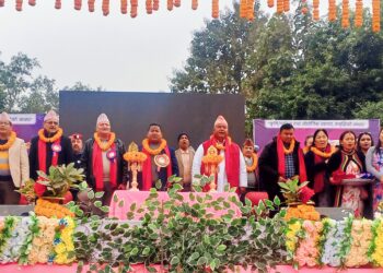 प्रथम निजगढ महोत्सव २०८१ एक कार्यक्रमविच उदघाटन ।