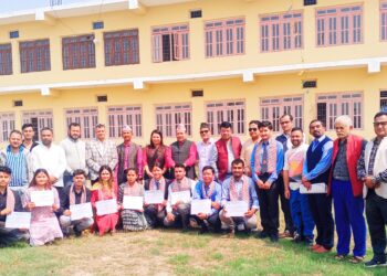 गौरीशंकर क्याम्पसका स्ववियु निर्वाचित पदाधिकारीहरुलाई सपथ ग्रहण 