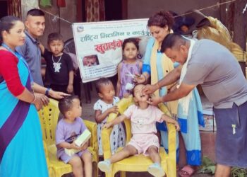 निजगढको ४ हजार ७ सय ६ बालबालिकाले भिटामिन “ए” र जुकाको औषधि खाए