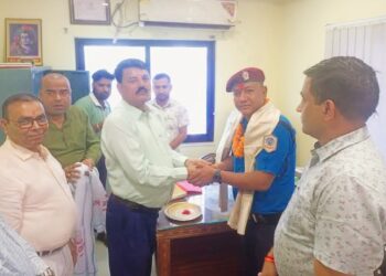 प्रसौनीमा उद्योग वाणिज्य संघले निरीक्षक श्रेष्ठको स्वागत
