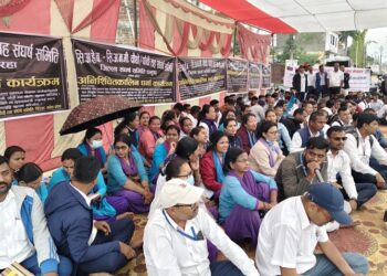 मधेश प्रदेशका १ हजार ८ सयभन्दा धेरै स्वास्थ्यकर्मी आन्दोलनमा