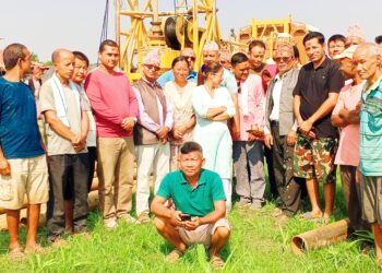 निजगढ-६ भमराटोलमा भूमिगत सिँचाई बोरिङ खन्न सुरु