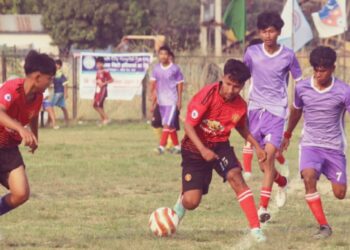 प्रथम विकल रेग्मी स्मृति जुनियर फुटवल प्रतियोगिताको २ खेलमा वडा नं.१ र ७  विजयी
