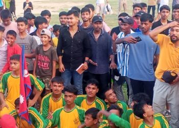 प्रथम नगर स्तरीय अन्तर विद्यालय क्रीकेट उपाधी निजगढ ८ गौरीशंकर माविको पोल्टामा