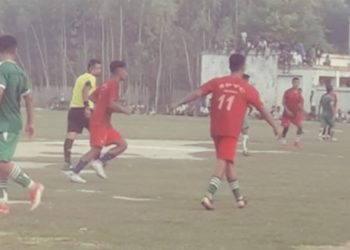 करैयामाई गोल्डकप फूटबल प्रतियोगितामा एपीएफ वर्दिबासको फराको जीत पशुपति स्तब्ध