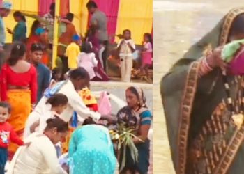 अस्ताउँदो सूर्यको पूजा : बकैया छठघाटमा आस्थाको उज्यालो