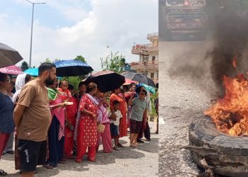 गरिमा चौधरीको मृत्युको विरोधमा सिमरामा प्रदर्शन, वीरगन्ज–पथलैया सडक अवरुद्ध